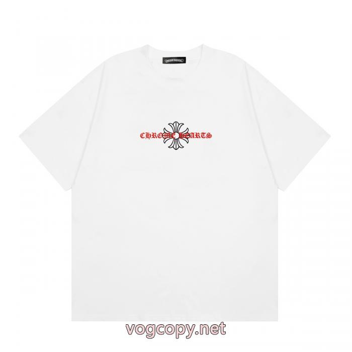 偽 ブランド 通販夏春物先行発売  長く愛用できる 格好いいCHROME HEARTS半袖Tシャツ_0_4