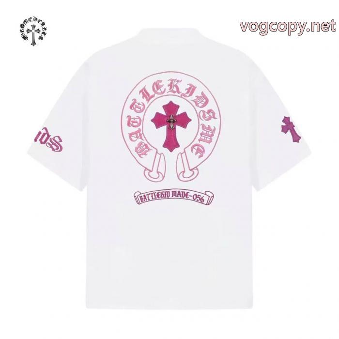 ブランド レプリカ完売人気 大胆なカジュアルダウン 最旬のスタイル半袖TシャツCHROME HEARTS_0_1