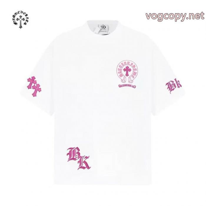ブランド レプリカ完売人気 大胆なカジュアルダウン 最旬のスタイル半袖TシャツCHROME HEARTS_0_3