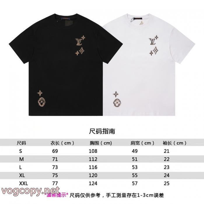 LOUIS VUITTONコピー 商品 ブランド普段使いにぴったりのデザイン 上品見え 数量限定半袖Tシャツ_0_2