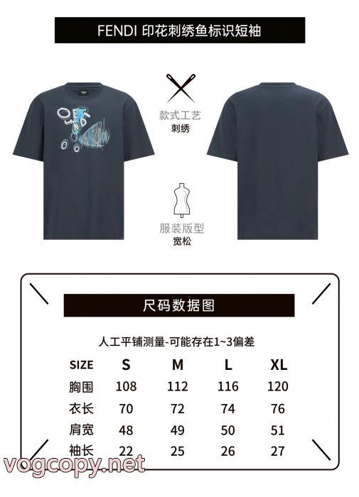 切り売り販売 今や定番アイテム好評品 存在感◎半袖Tシャツコピー ブランドFENDI_0_3