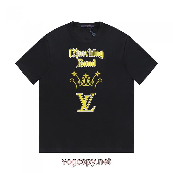 コピー ブランド 優良LOUIS VUITTON潮流 先行販売 個性的な素材感も魅力半袖Tシャツ_0_2
