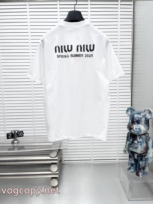 MIUMIU半袖Tシャツブランド アクセサリー 激安今だけSALE 最安値新作 欧米韓流/雑誌 _0_1