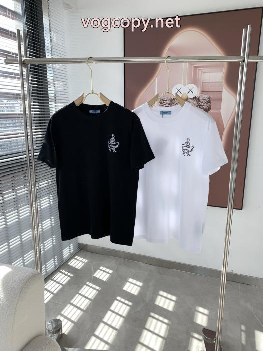 PRADA爆発的な人気 着心地良く 新作入荷品質保証ブランド コピー 販売 半袖Tシャツ_0_0