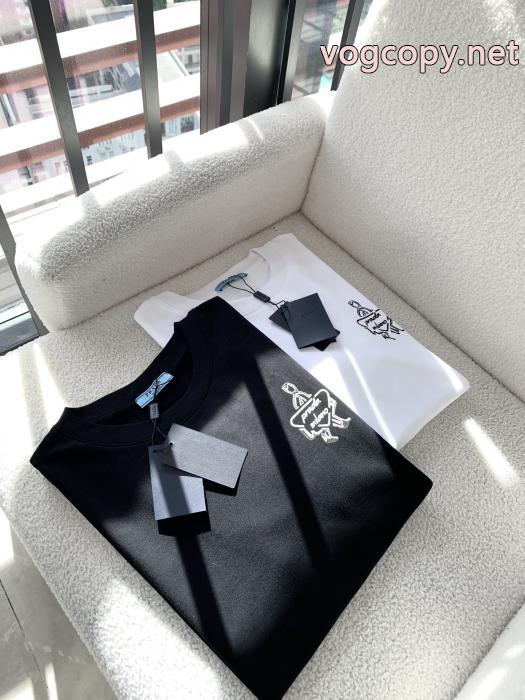 PRADA爆発的な人気 着心地良く 新作入荷品質保証ブランド コピー 販売 半袖Tシャツ_0_2