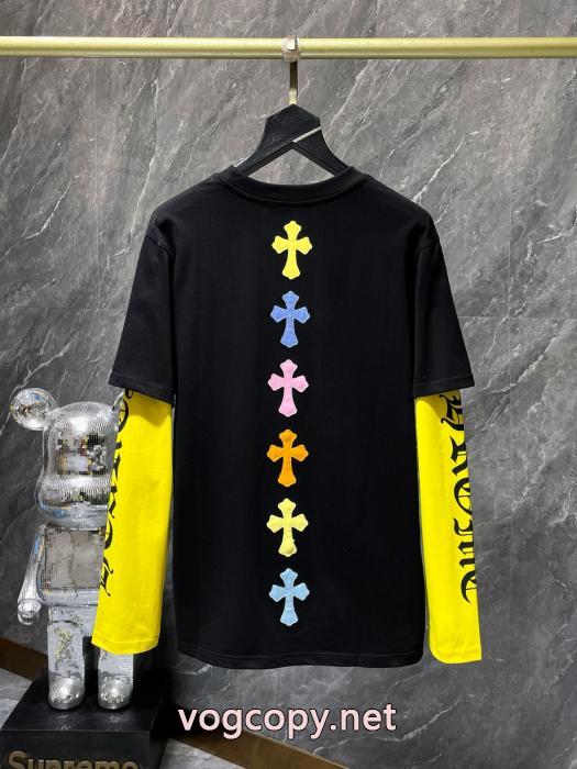 長袖Tシャツ偽物 ブランド 激安CHROME HEARTS肌触りの良い着心地抜群新作 最安値高品質 春季超人気アイテム_0_0