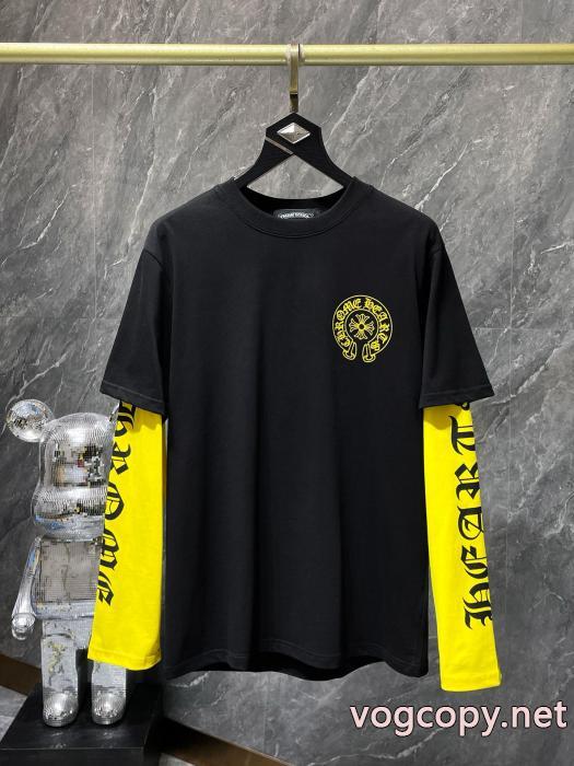 長袖Tシャツ偽物 ブランド 激安CHROME HEARTS肌触りの良い着心地抜群新作 最安値高品質 春季超人気アイテム_0_1