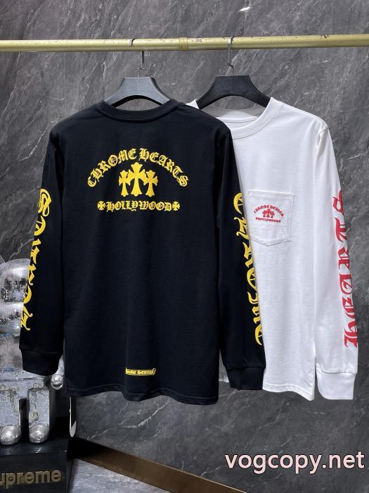 海外限定 話題の商品 お洒落度をアップさせる長袖Tシャツスーパー コピー ブランド 通販CHROME HEARTS_0_2