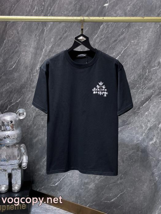 上品な印象 早い者勝ち 安心国内発送CHROME HEARTS半袖Tシャツブランド レプリカ_0_4