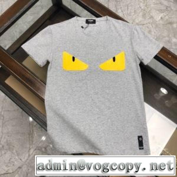 普段見ないデザインばかり 半袖Tシャツ2色可選  春夏コレクション新品 フェンディ FENDIvogcopy.net sn:GzeqCu