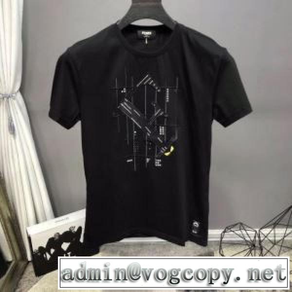 半袖Tシャツ 本当に嬉しいアイテム 2色可選 フェンディ差をつけたい人にもおすすめ  FENDIvogcopy.net sn:eCyGrq