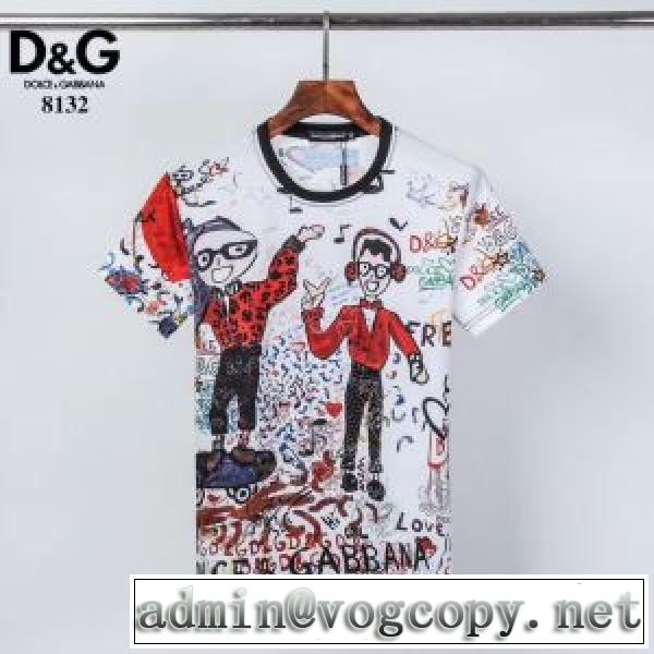 2026話題の商品 2色可選 ドルチェ＆ガッバーナ Dolce&Gabbana 飽きもこないデザイン 半袖Tシャツvogcopy.net sn:aiuaea
