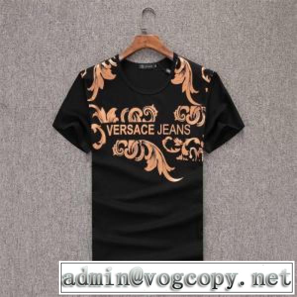 VERSACE 累積売上総額第１位 ヴェルサーチ3色可選  20SS☆送料込 半袖Tシャツ 普段のファッションvogcopy.net sn:0DOnOD