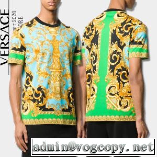 人気ランキング最高 ヴェルサーチ VERSACE 一目惚れ級に 半袖Tシャツ 有名ブランドですvogcopy.net sn:TjKLPz