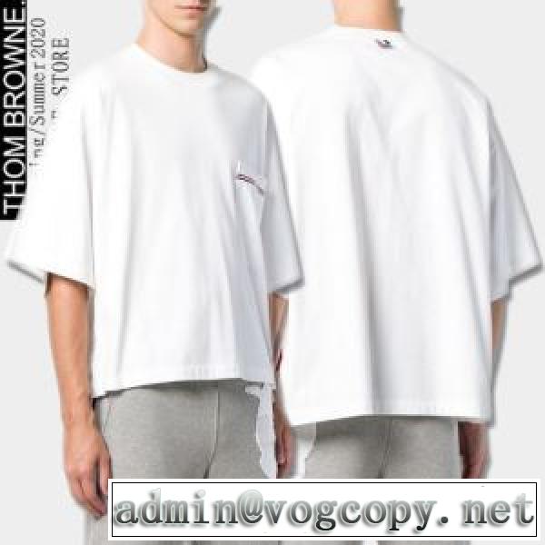 この時期の一番人気は 半袖Tシャツ 多色可選 コーデの完成度を高める トムブラウン THOM BROWNEvogcopy.net sn:qa4Pfu