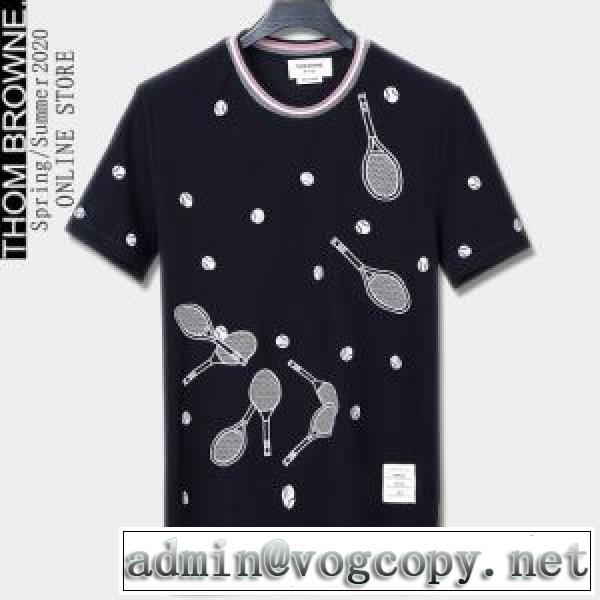 半袖Tシャツ 2色可選 １点限り！VIPセール トムブラウンおしゃれ刷新に役立つ  THOM BROWNE お手頃プライスvogcopy.net sn:KT5fKv