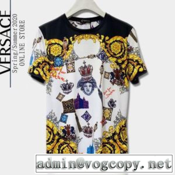 シンプルなファッション ヴェルサーチ VERSACE スタイルアップ 半袖Tシャツ  2026モデルvogcopy.net sn:5baOzC