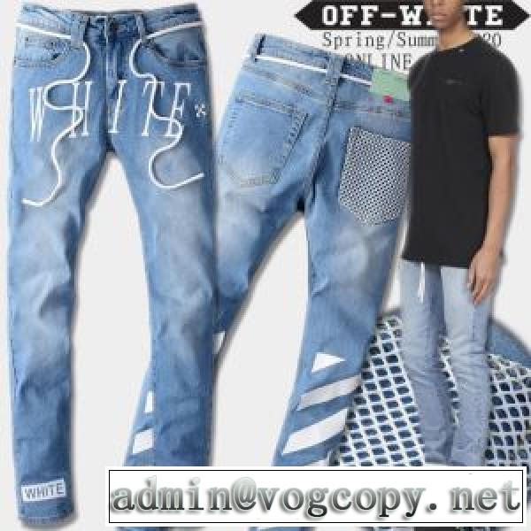 オフホワイト 大人気柄 Off-White 価格帯が低い  ジーンズ 非常にシンプルなデザインなvogcopy.net sn:D0byqa