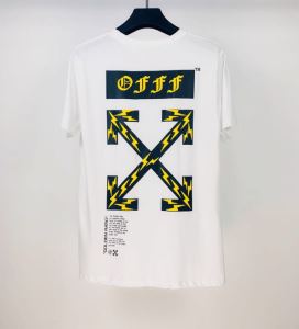 Off-White エレガントな雰囲気 オフホワイト2色可選  半袖Tシャツ おしゃれな人が持っているvogcopy.net sn:XviKHz-3