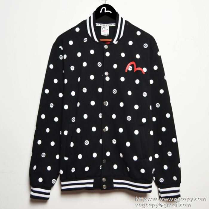 値下げるブランド 2015秋冬 evisu エヴィス 野球ウェア ドット柄　素敵なパーカー