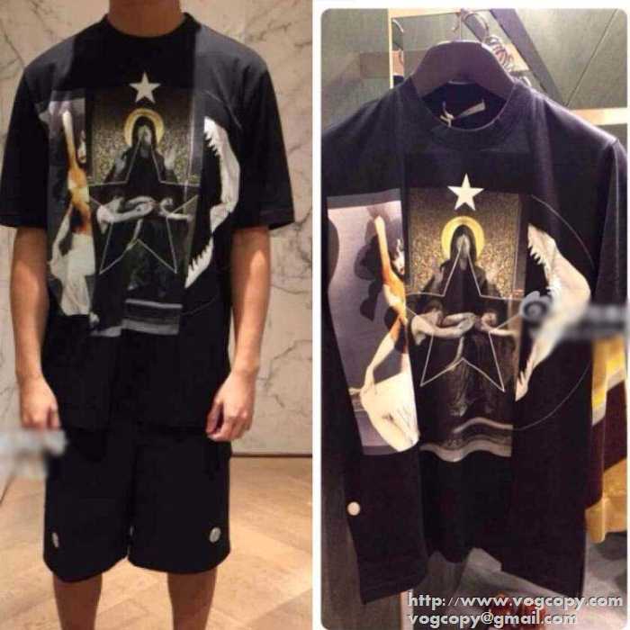お洒落な　2015春夏  GIVENCHY ジバンシー 半袖Tシャツ 男女兼用