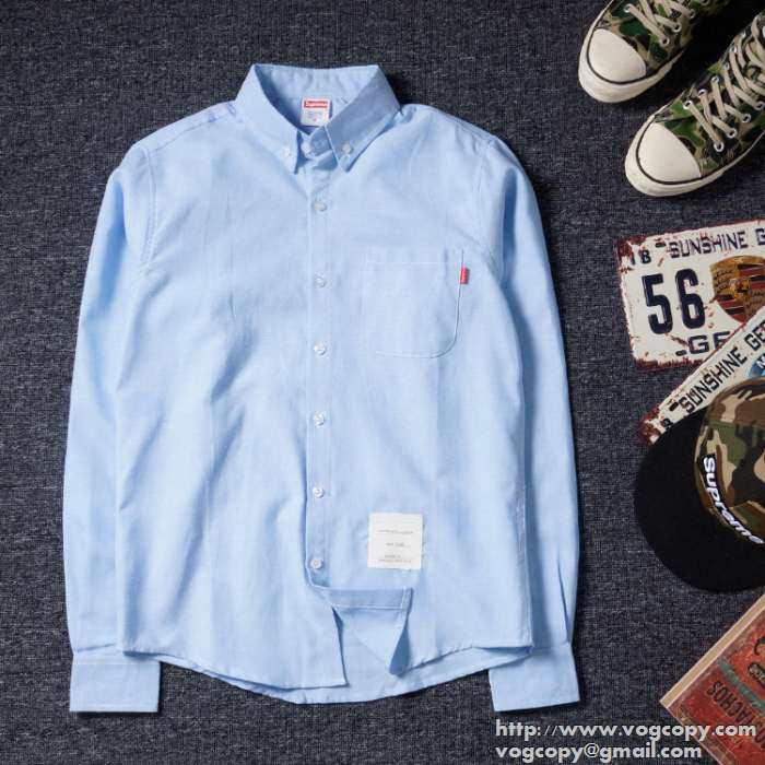 高級感たっぷり 2015秋冬 supreme シュプリーム 保温性に溢れる長袖シャツ 4色可選