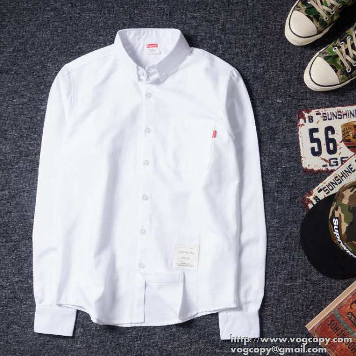 高級感たっぷり 2015秋冬 supreme シュプリーム 保温性に溢れる長袖シャツ 4色可選