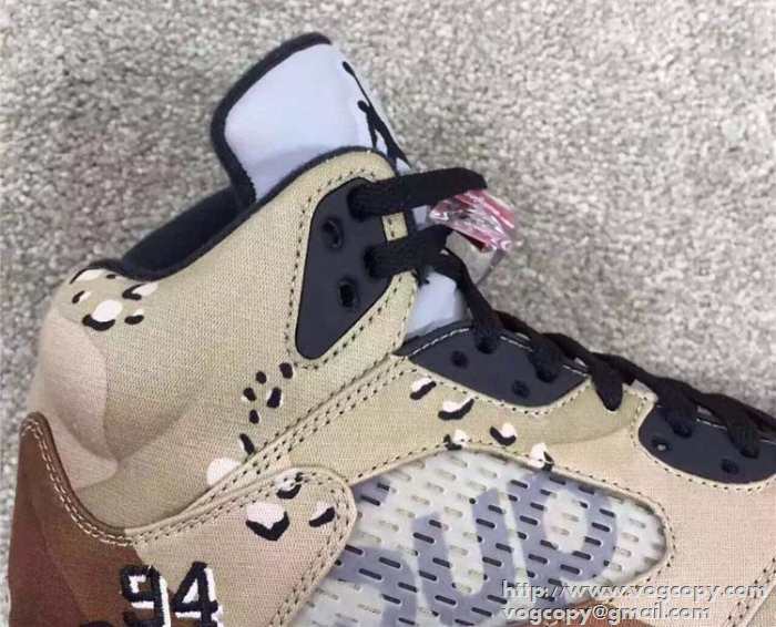 大人気　2015秋冬 supreme x air jordan 5 快適　ランニングシューズ 3色可選