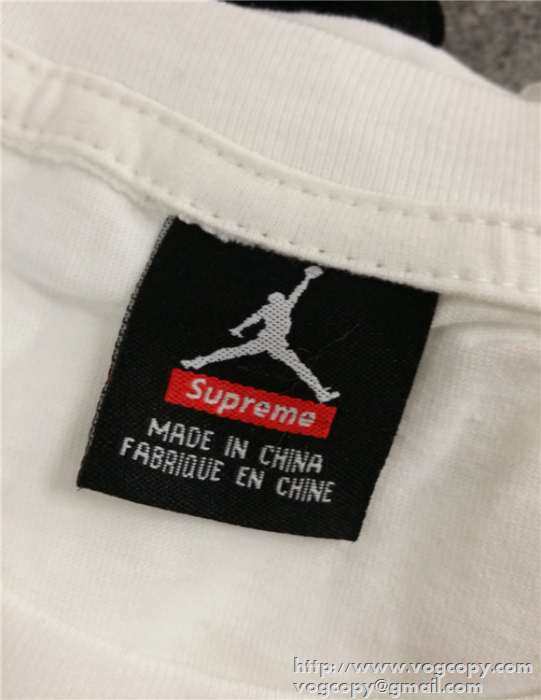 大人気 2015 supreme x air jordan 特別なデザイン　半袖tシャツ 2色可選