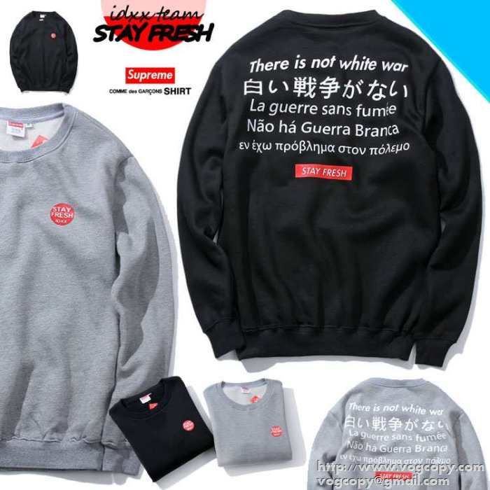 再入荷  2015秋冬 SUPREME シュプリーム プルオーバーパーカー 2色可選