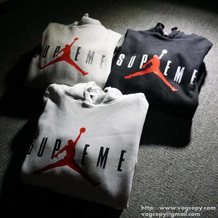 耐久性ある 2015秋冬 Supreme x Air Jordan 素敵なプルオーバーパーカー 男女兼用 3色可選