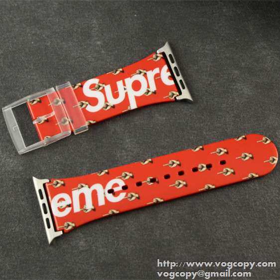立体感を持つ 2015秋冬 SUPREME シュプリーム高感度な apple watch レザー 2色可選