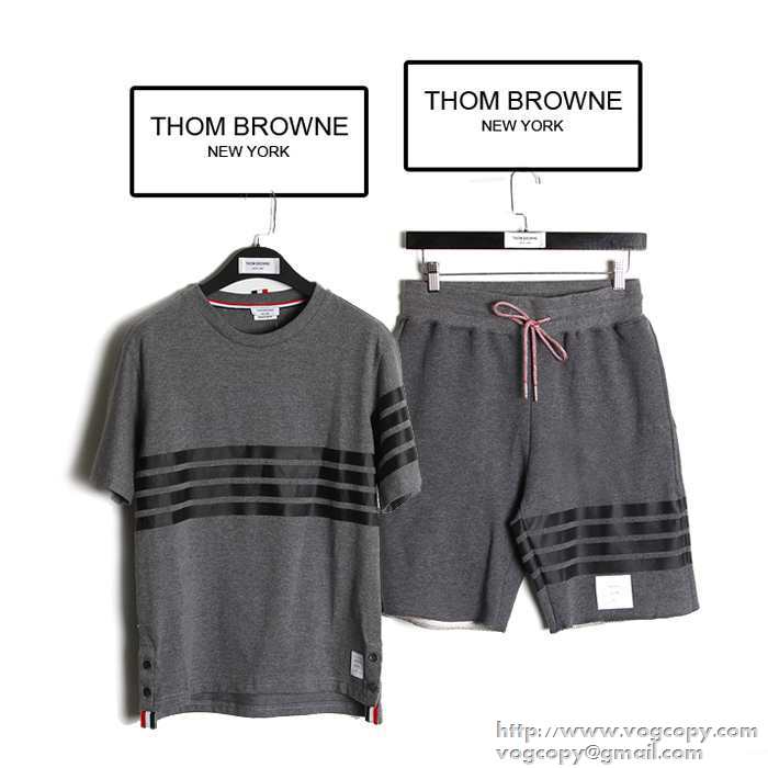 SALE開催 2015　半袖ティーシャツ セットアップ上下 トムブラウン THOM BROWNE