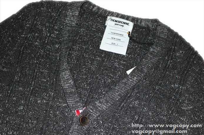 質感の良い　 2015秋冬 THOM BROWNE トムブラウン 満点　Vネックセーター 3色可選