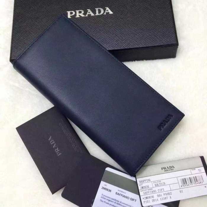 独特な高級感 秋冬 prada プラダ 二つ折り財布 高級感たっぷりなデザイン2色可選