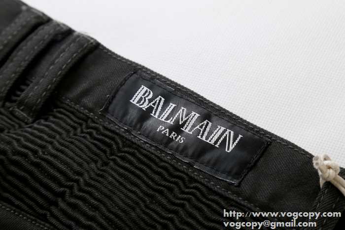 2015 素敵な BALMAIN バルマン 独特の光沢ある　スキニーパンツ