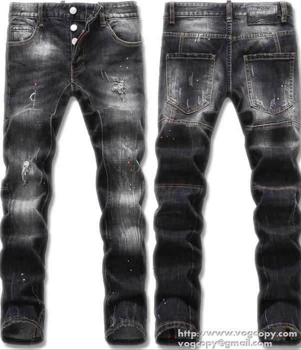 優秀アイテム 2015 DSQUARED2 ディースクエアード 雰囲気ある　ダメージデニム
