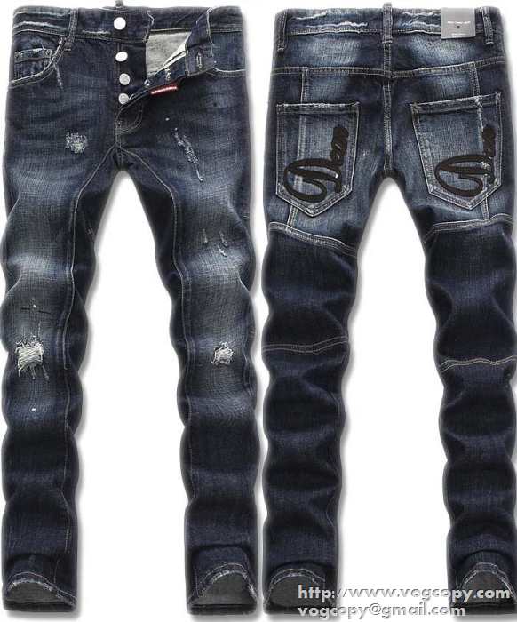 キレイに　2015 DSQUARED2 ディースクエアード カジュアル　ダメージデニム