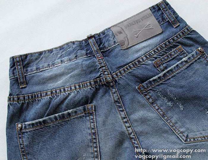 評価が高い 2015 PHILIPP PLEIN フィリッププレイン 大人気　ダメージデニム
