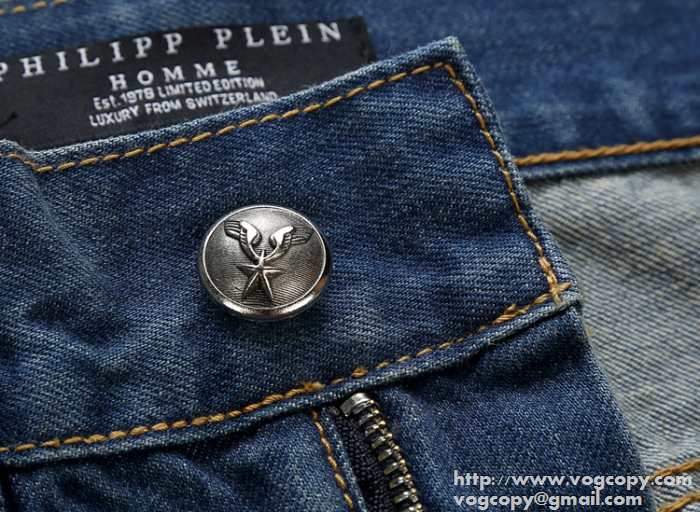 新作! 2015 PHILIPP PLEIN フィリッププレイン 高級感を演出する　ダメージデニム