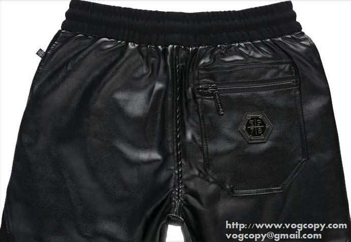 今季セール 2015秋冬 PHILIPP PLEIN フィリッププレイン 美脚効果　レザーパンツ
