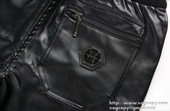 今季セール 2015秋冬 PHILIPP PLEIN フィリッププレイン 美脚効果　レザーパンツ