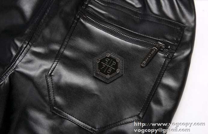 高級感満点の　2015秋冬 PHILIPP PLEIN フィリッププレイン存在感を演出　 レザーパンツ