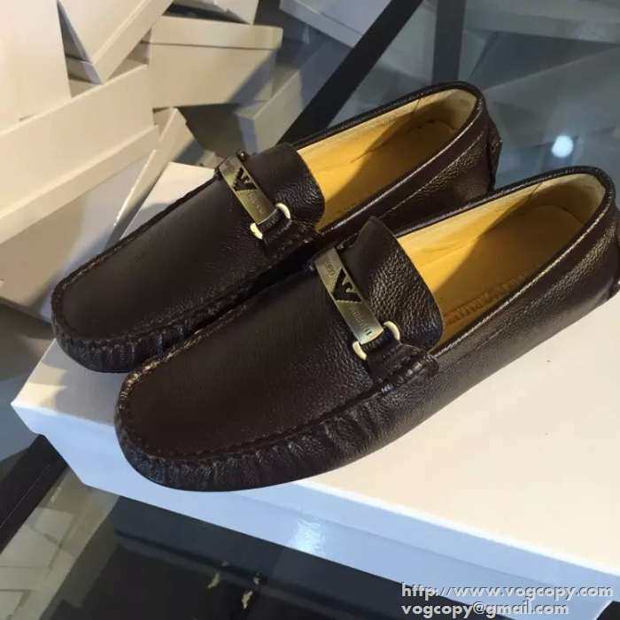 超人気　 2015ARMANI アルマーニ 完売　カジュアルシューズ 4色可選 フルグレインレザー