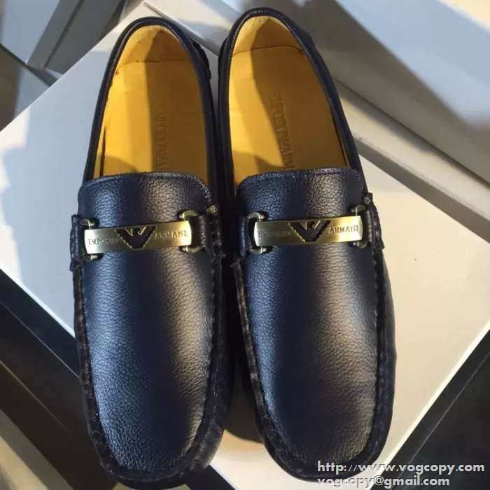 超人気　 2015ARMANI アルマーニ 完売　カジュアルシューズ 4色可選 フルグレインレザー