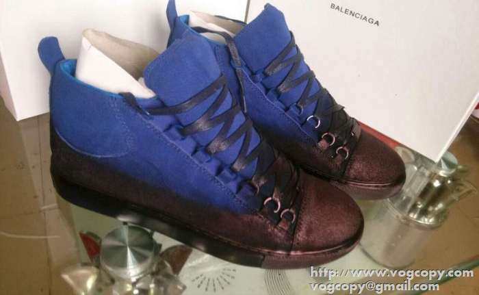 編みが魅力満点！2015 BALENCIAGA バレンシアガ ハイトップシューズ 独特なデザイン
