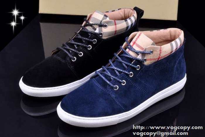 大特価　2015　BURBERRY バーバリー ハイカットスニーカー 抗菌、防臭加工