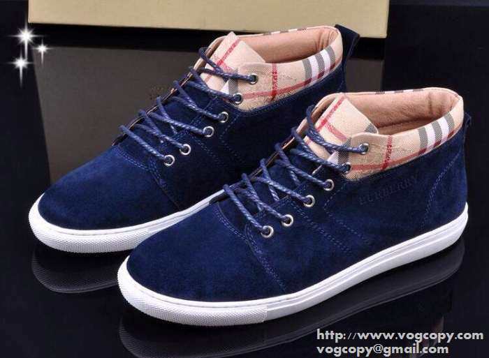 大特価　2015　BURBERRY バーバリー ハイカットスニーカー 抗菌、防臭加工