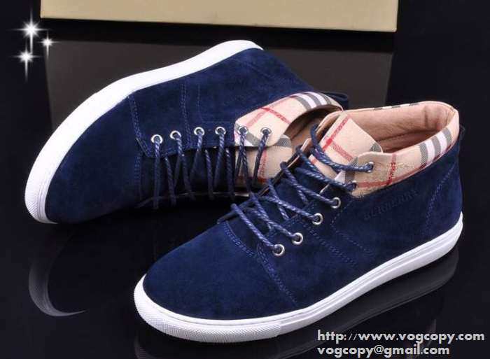 大特価　2015　BURBERRY バーバリー ハイカットスニーカー 抗菌、防臭加工