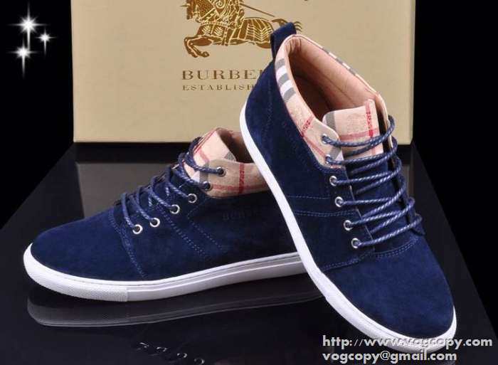 大特価　2015　BURBERRY バーバリー ハイカットスニーカー 抗菌、防臭加工